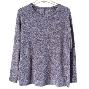 American Eagle Soft and Sexy Plush Size Small Scoop Neck Long Sleeves Raw Hem